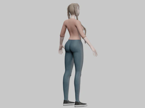 Pretty basic girl V28614 3D Model