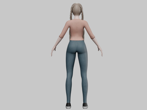 Pretty basic girl V28614 Model 3D
