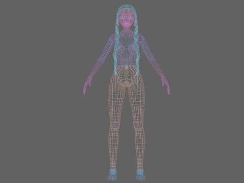 Pretty basic girl V28614 Model 3D