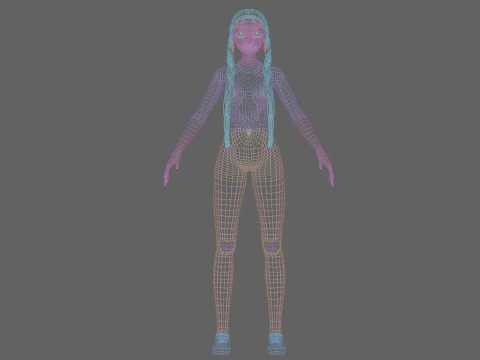 Pretty basic girl V28614 3D Model