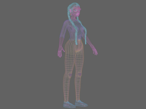 Pretty basic girl V28614 Model 3D