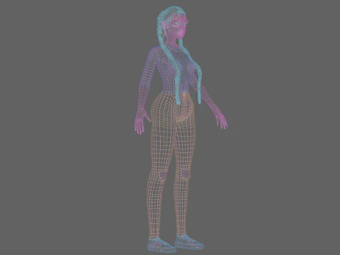 Pretty basic girl V28614 3D Model