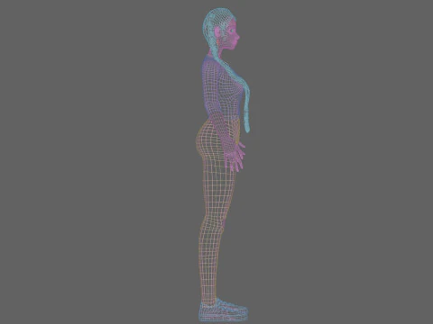 Pretty basic girl V28614 3D Model