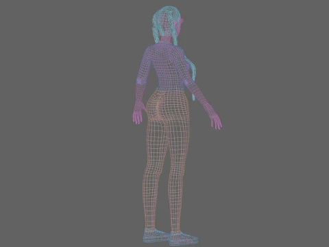 Pretty basic girl V28614 3D Model