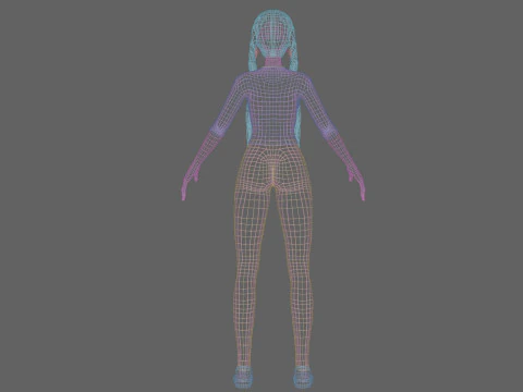 Pretty basic girl V28614 3D Model