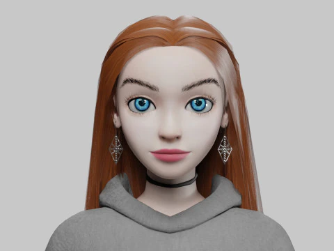 Pretty beautiful girl V36343 3D Model