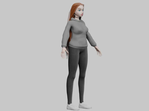 Pretty beautiful girl V36343 3D Model