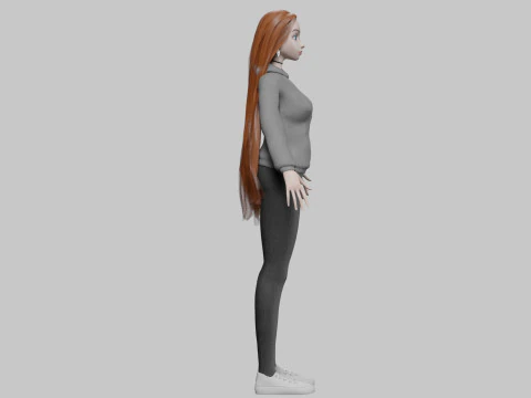 Pretty beautiful girl V36343 3D Model