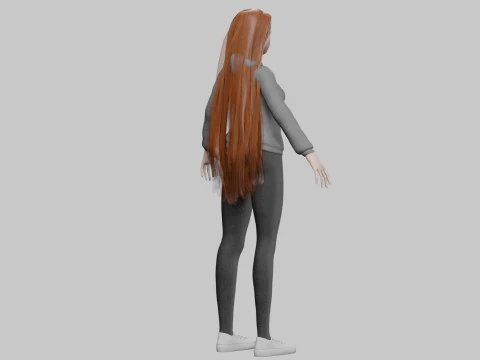Pretty beautiful girl V36343 3D Model