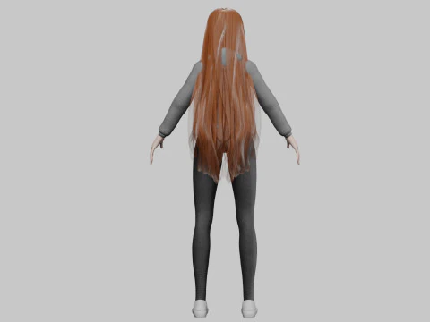 Pretty beautiful girl V36343 3D Model