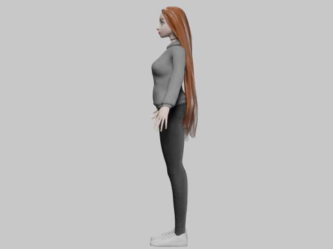 Pretty beautiful girl V36343 3D Model