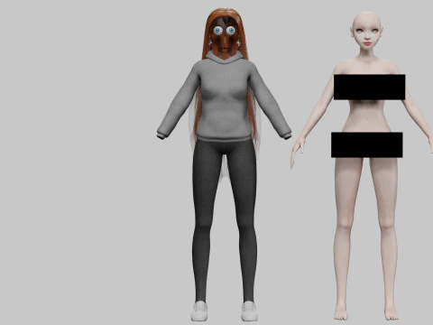 Pretty beautiful girl V36343 3D Model