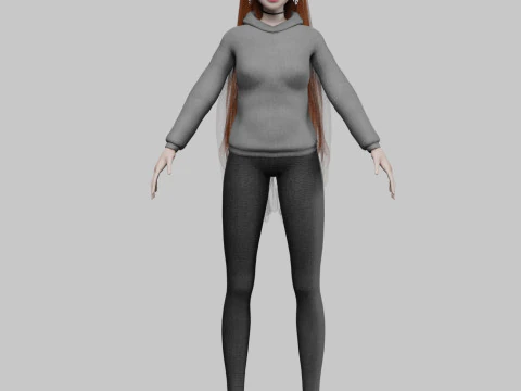 Pretty beautiful girl V36343 3D Model
