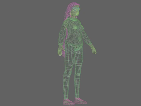 Pretty beautiful girl V36343 3D Model