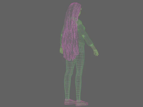 Pretty beautiful girl V36343 3D Model
