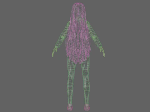 Pretty beautiful girl V36343 3D Model