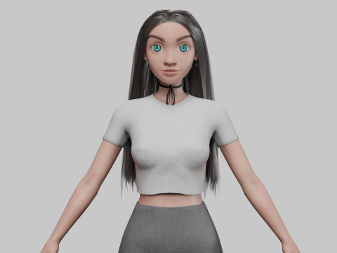 Pretty classic girl V29353 Model 3D