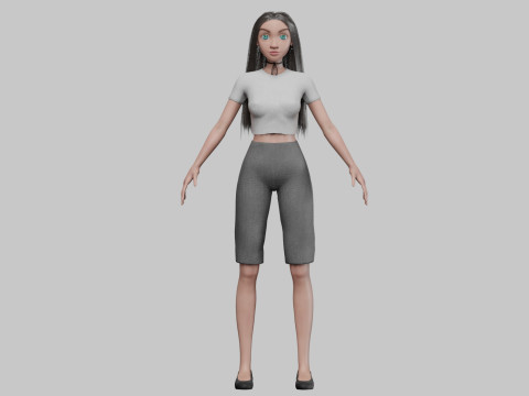 Pretty classic girl V29353 3D Model