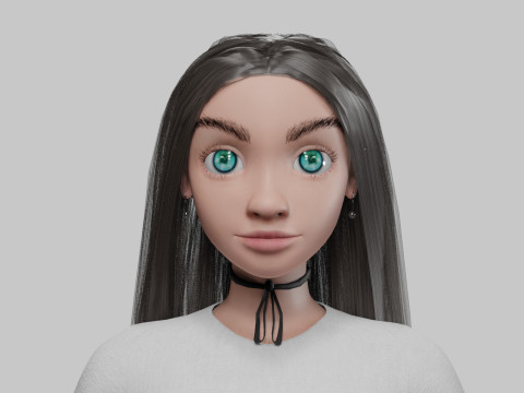 Pretty classic girl V29353 3D Model