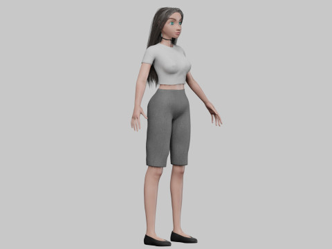 Pretty classic girl V29353 3D Model