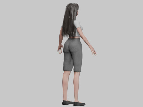 Pretty classic girl V29353 3D Model