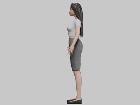 Pretty classic girl V29353 3D Model