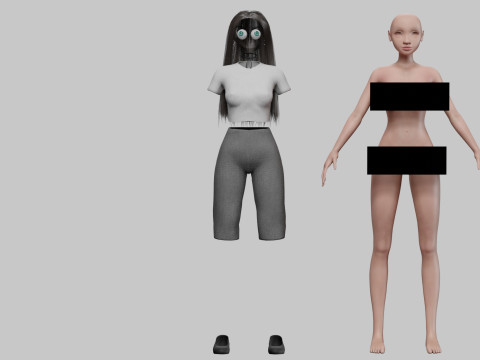 Pretty classic girl V29353 3D Model