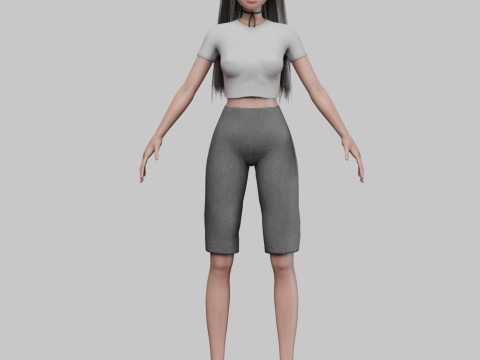 Pretty classic girl V29353 3D Model