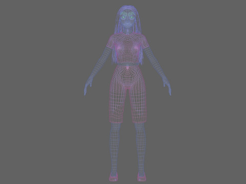 Pretty classic girl V29353 3D Model