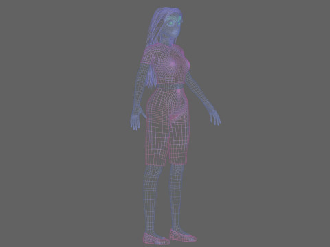 Pretty classic girl V29353 3D Model