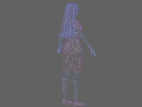 Pretty classic girl V29353 3D Model