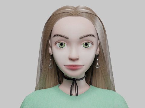 Pretty cool girl V33406 Modelo 3D