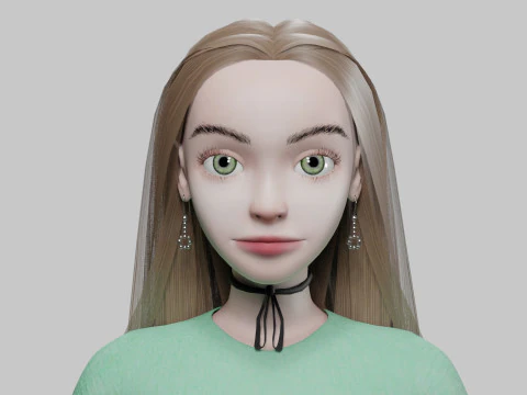 Pretty cool girl V33406 3D Model