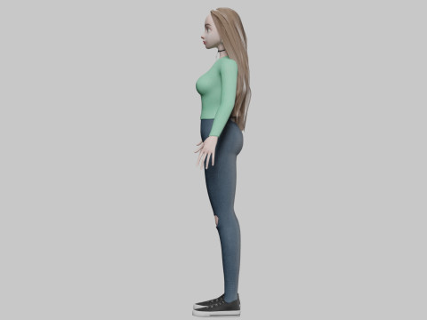 Pretty cool girl V33406 Modelo 3D