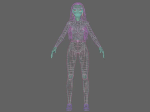 Pretty cool girl V33406 3D Model