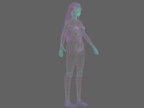Pretty cool girl V33406 Modelo 3D