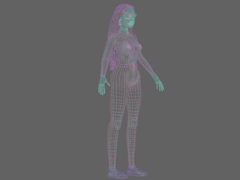 Pretty cool girl V33406 3D Model
