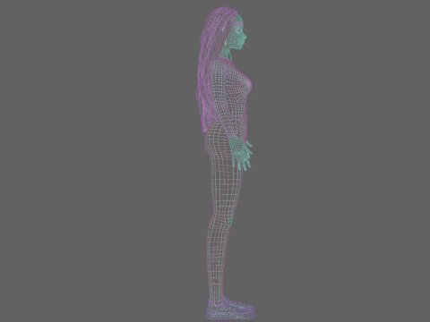 Pretty cool girl V33406 3D Model
