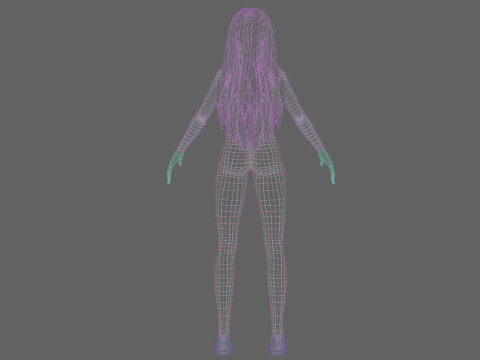 Pretty cool girl V33406 Modelo 3D