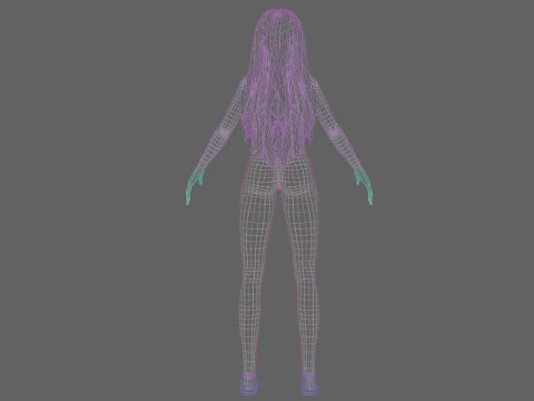 Pretty cool girl V33406 3D Model
