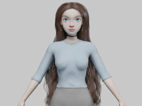 बहुत सुंदर लड़की V37463 3D मॉडल