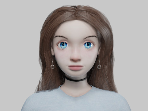 Pretty cute girl V37463 3D Модель