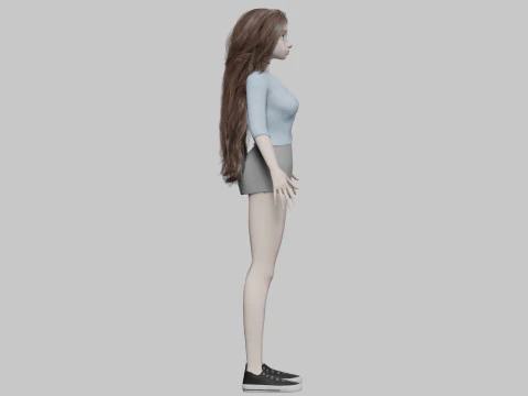 Pretty cute girl V37463 3D Model