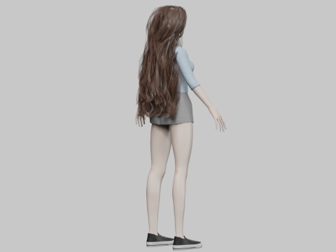 Pretty cute girl V37463 3D Модель
