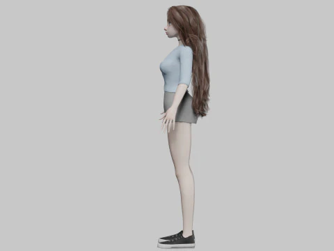 Pretty cute girl V37463 3D Model