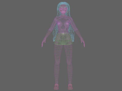 Pretty cute girl V37463 3D Model