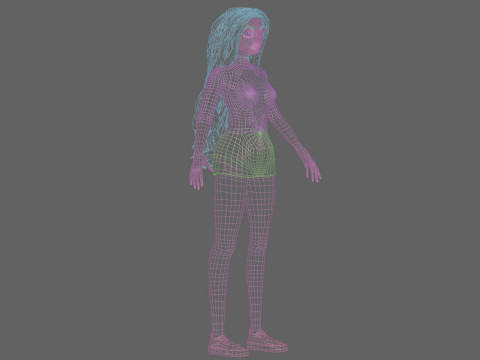 Pretty cute girl V37463 3D Модель