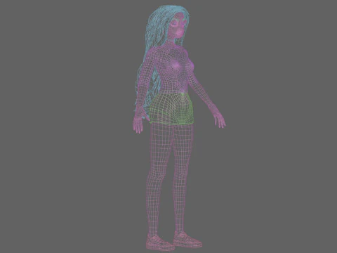 Pretty cute girl V37463 3D Model