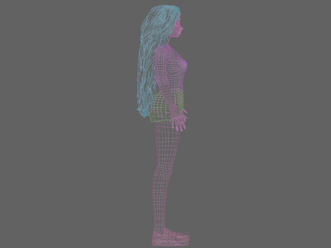 Pretty cute girl V37463 3D Model