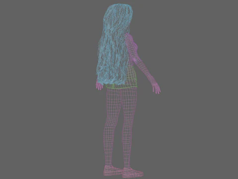 Pretty cute girl V37463 3D Model